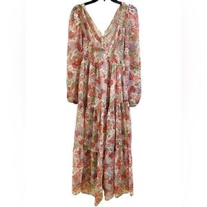 Vintage Rare Jack Kramer Prairie Floral Maxi Dress - small/medium